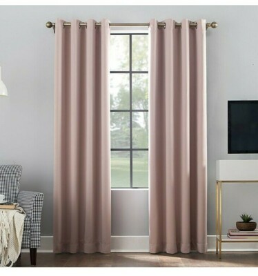 Sun Zero Oslo Theater Grade Curtain Panels- Pair Blush-image