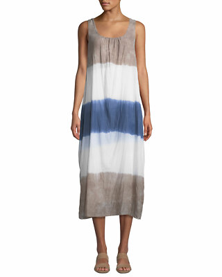 Joan Vass Sleeveless Dip-Dye Midi Dress Large-image
