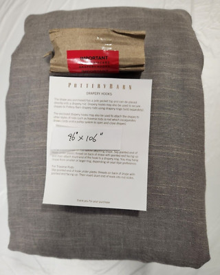 Pottery Barn Pole Top Emery Pinch Pleat 1-Curtain Blackout Lining 96
