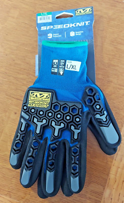 Mechanix Wear Gloves, SpeedKnit, Hppe Nitrile Dipped, Impact Protection, L/XL-image