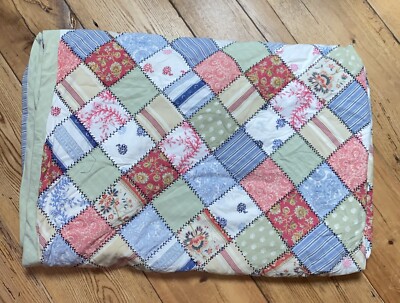 Pottery Barn Patchwork Duvet Cover Queen EUC-image