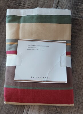 Pottery Barn NEW Duncan Stripe Euro Sham 26 X 26 Multicolor 100% Cotton-image