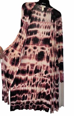 Ava & Viv Sz 1X  XL Tie Dye Dip Dye Cover Up Wrap Kimono Top Super Hot!!!-image