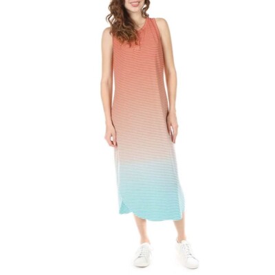 Te Verde Women s Striped Dip-Dye Sundress Large-image