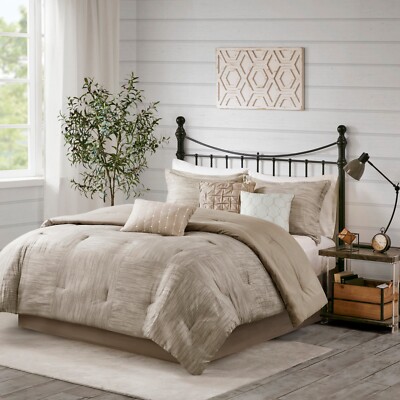Madison Park Walter 7 Piece Printed Seersucker Comforter Set-image
