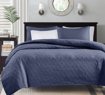 ⚜ Madison Park 100% Polyester Microfiber Quilted Coverlet Set,Twin/TWIN XL👌🆕️-image