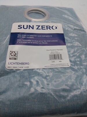 Sun Zero Panel Curtain Grommet rommet 50in x 63in Blue-image