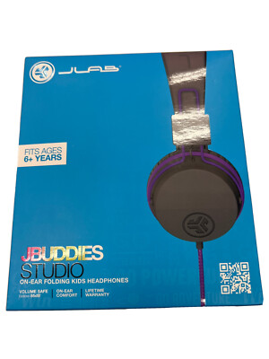 Electronics Headphones NEW Jlab On-Ear Folding Kid Safe Wired Mic Free Ship-image