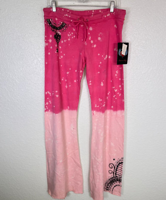 Key Closet Y2K Sweatpants Womens Large Swarovski Crystal Rhinestone Dip Tie Dye-image