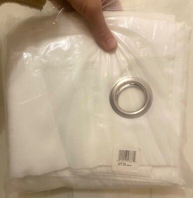 NEW Sun Zero Sailor White Room Darkening Grommet Single Curtain Panel 54''x95''-image