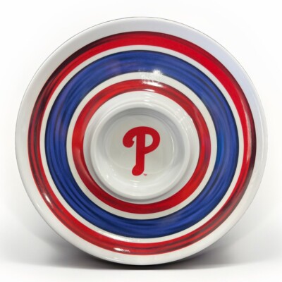 Philadelphia Phillies MLB Large Party Platter Trey Veggies Chip & Dip-image