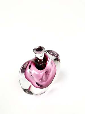 Heart Shaped Glass Zellique Studio Signed Perfume Bottle Tincture Potions Oil Vi-image