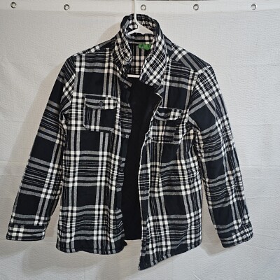 Boy's XL   DIP Black And White Flannel  Jacket -image