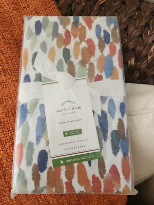 NEW Pottery Barn Annabel Euro Sham Watercolor Dot Annabell-image