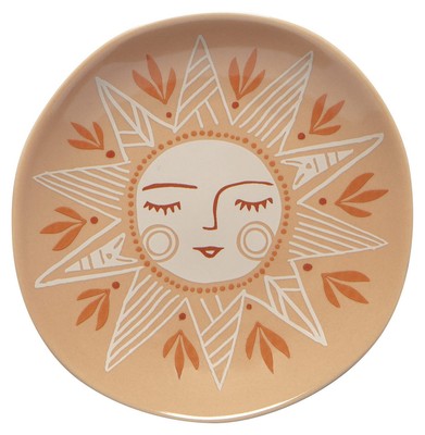 Soleil Sun Shaped Ceramic Trinket Tray, 4.75 x 4.75 inches-image