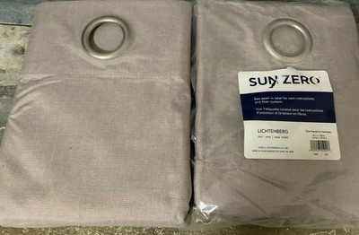 ⚡️Sun Zero Barrow Collection Rod Pocket Room Darkening Panels (50x108) 👉2 Lot👈-image