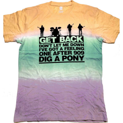 The Beatles -  Get Back Gradient-Dip Dye - Multicolor t-shirt-image