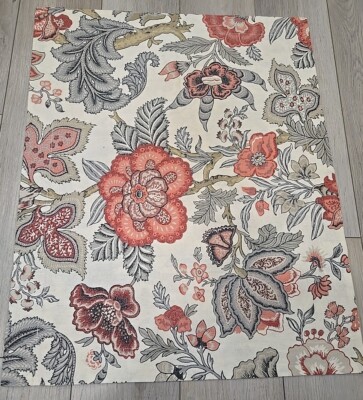 Pottery Barn Allegra Palampore Floral Standard Pillow Sham Linen Blend 2013  EUC-image