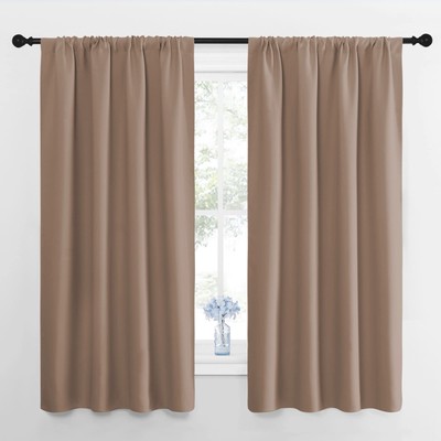 Kids Blackout Curtain Panels - Window Treatment Thermal Insulated Solid Rod P...-image