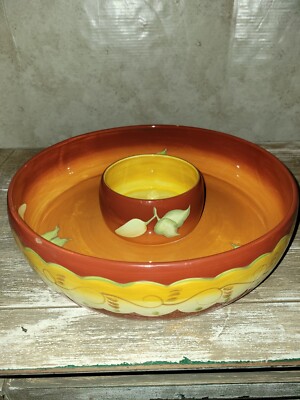 Laurie Gates Extra Large Santa Fe Chip And Dip Platter Dish Serving Plate -image