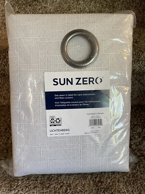 Sun Zero One Panel Curtain 50 X 96” Textured Light Gray-image