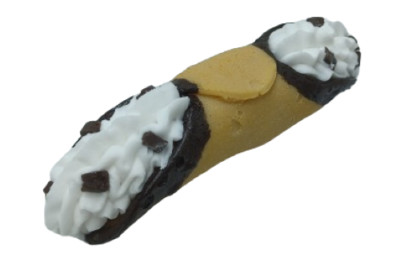 Display Faux Food Prop Chocolate Dipped Cannoli Large New-image