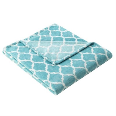 Madison Park Ogee Lightweight Throw Blanket Premium Microlight Design Spread,...-image