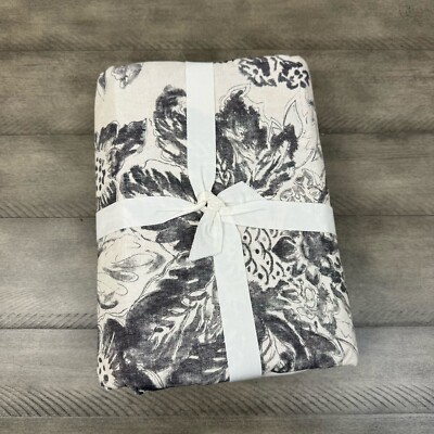 Pottery Barn Thea Print Organic Cotton King/Cal. King Duvet Cover Gray Multi-image