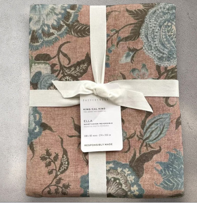 New Pottery Barn ELLA REVERSIBLE Duvet Cover King/Cal King Multicolor-image