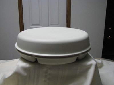 VINTAGE TUPPERWARE DIVIDED SERVING TRAY VEGATABLE SNACK DISH LID & DIP DISH 14
