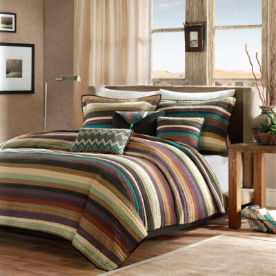 Madison Park Yosemite Reversible Quilt Set with Throw Pillows-image
