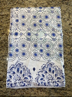 Pottery Barn PB Teen Kelly Slater Ocean Blue Floral Duvet Cover TWIN *NEW*-image