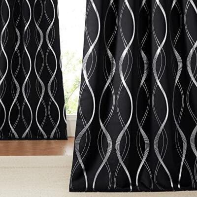 NICETOWN Blackout Curtain Panels 84 inches - Light Reducing Thermal Insulated-image