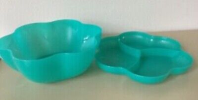 Tupperware Chip 'N Dip Bowl-Cover Just Serving Tray & Lid 4624 & 4625 New-image