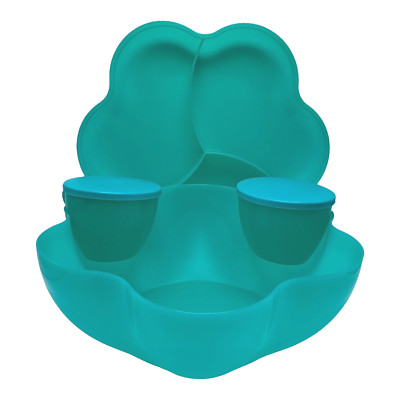 Tupperware Chip N Dip Bowl Set 24 Cup Open House Style Green-image