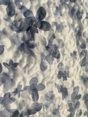 (2) Beautiful Madison Park Blue And White Floral Shams 100% Polyester 36”x20”-image