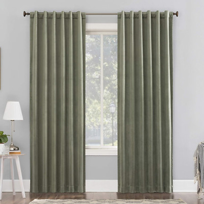 Hampshire Velvet Noise Reducing Thermal Extreme 100% Blackout Back Tab Curtain P-image