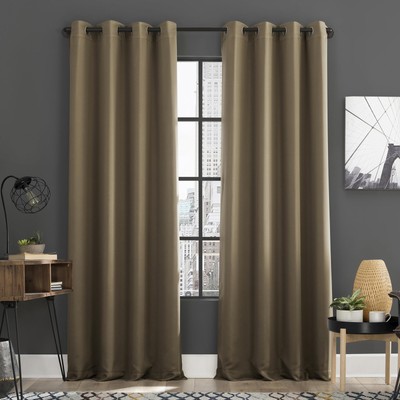 Soho 2-Pack Energy Saving Noise Reducing Blackout Grommet Curtain Panel Pair,...-image