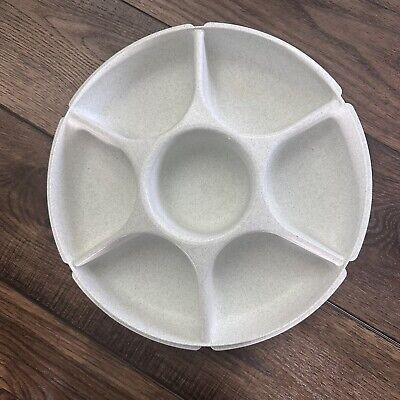 Vintage Tupperware XL Veggie Tray Divided Party Relish Platter Dip Bowl-image