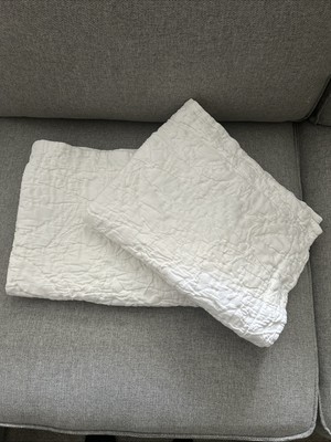 Pottery Barn Valerie Matalesse White Standard Pillow Shams (2)-image