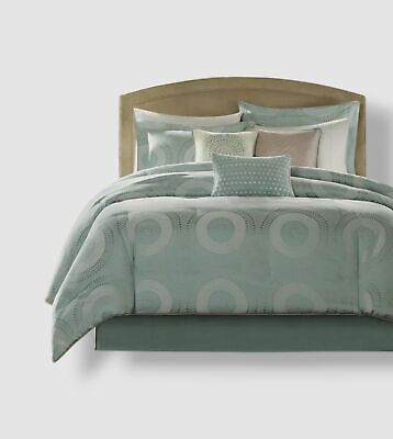 Madison Park Blue Baxter 7-Piece Comforter Set, Size California King-image