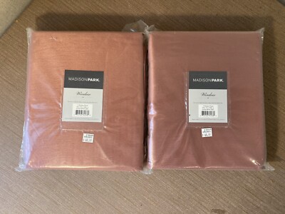 Lot Of 2 Madison Park Emilia Lined Faux Silk Window Panel 108 Inch MP40-2681-image