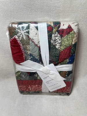 New Pottery Barn  Winter Wreath Quilted Standard Sham-image