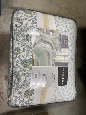 Madison Park Dawn 9 Piece Cotton Percale Comforter Set All Season Bedding Shams-image