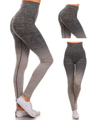 Women's Activewear Ombre Dip Dye Workout Pant High Waist Athletic Leggings-image