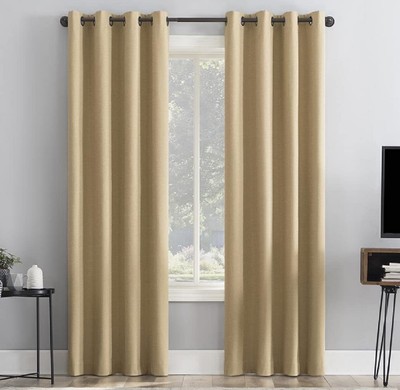 Channing Grid Texture Draft Shield Fleece Insulated Total Blackout Grommet Cu...-image