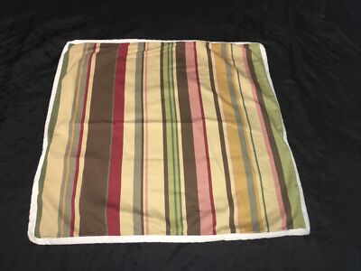 Pottery Barn Duncan Stripe Euro Sham Brown Yellow Red Green White Southwest-image