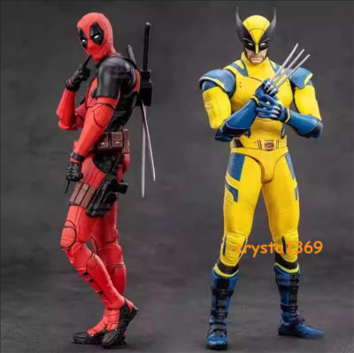 Marvel Deadpool And Wolverine 1/10 Action Figures Model Movable Joints Toys Gift-image
