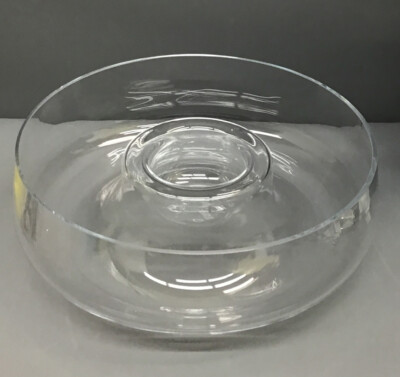 Chip & Dip Server - Round Fine Clear Glass 12 in Diameter-image