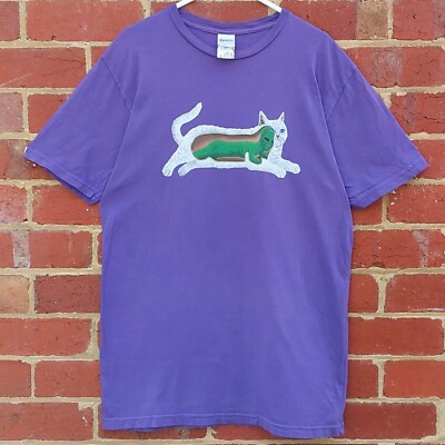 RIPNDIP RIP N DIP Transnerm Alien Cat Mens Purple Street Skate Shirt - Large-image